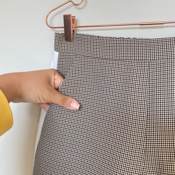 ASOS Womens Houndstooth Pants Size 4 Pockets Tapered Academia Preppy Office - Picture 4 of 8